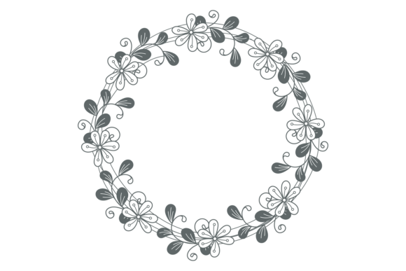 Floral Frame. Round Pattern. Botanical D Graphics and Illustrations Review