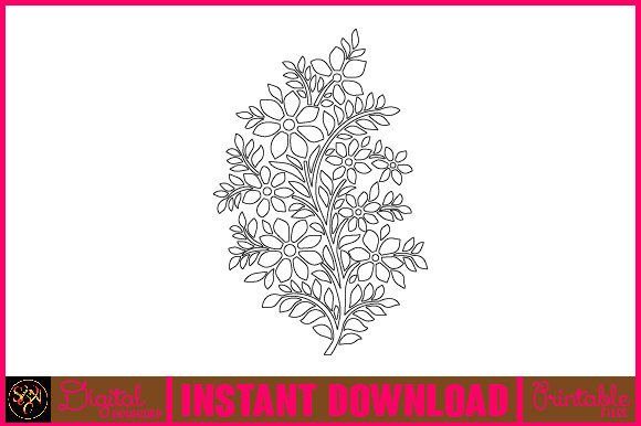 Floral Line Art Flower SVG Elements 42: Premium Graphics for Illustrations