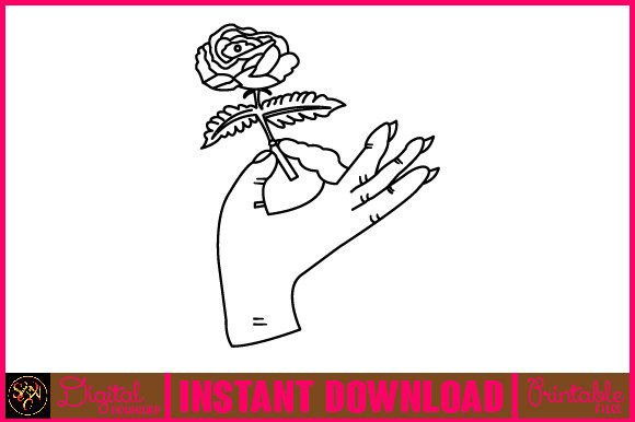 Floral Line Art Flower SVG Elements 90 Graphics and Illustrations Review