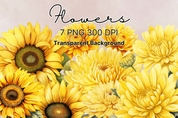 Flower Watercolor Clipart, Yellow Floral Graphics and Illustrations Review