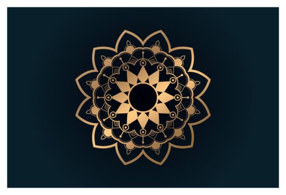 Golden Floral Star Colorful Vintage Graphics and Illustrations Review