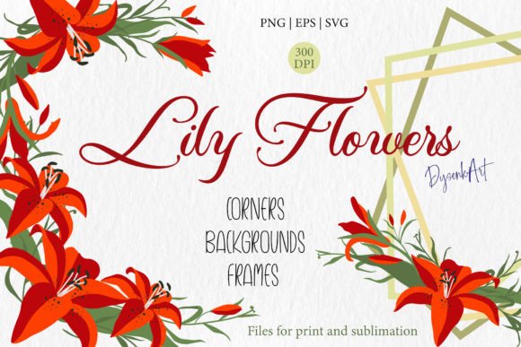 Lily Flowers, Floral Clipart, Border Review