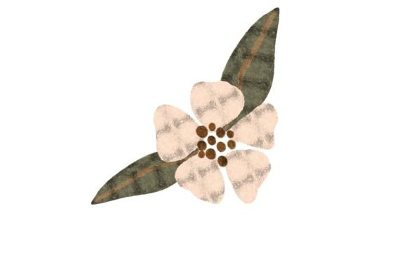 Plain Soft Watercolor Floral Sticker Graphics and Illustrations
