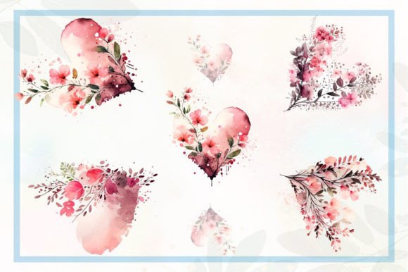 Watercolor Floral Sublimation Clipart for Graphics and Illustrations